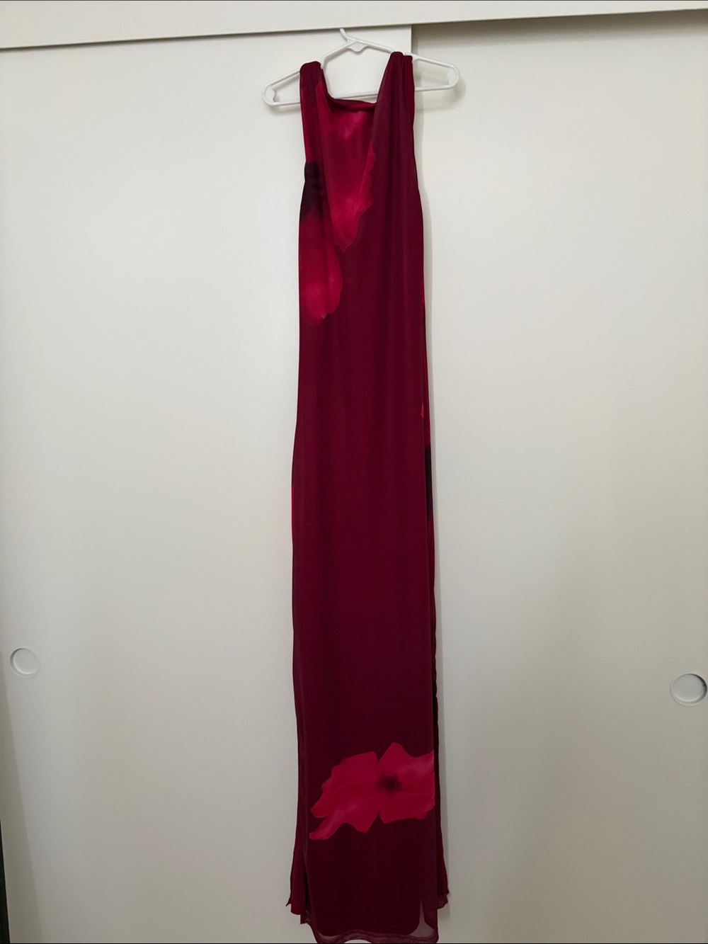 Princess Polly Rudy Maxi - Burgundy Maxi Dress with Pink Floral Accents